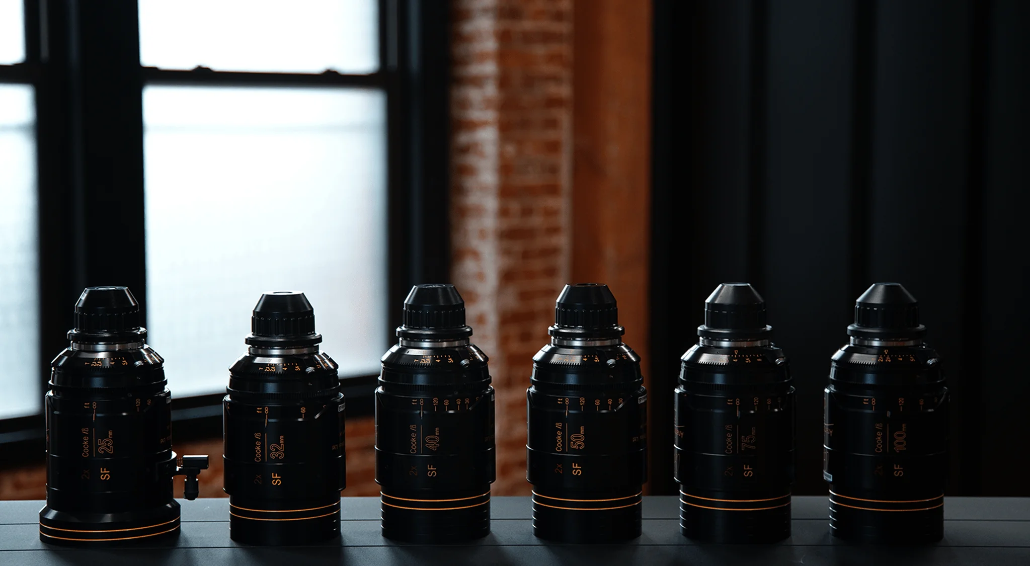 Lineup of Arri Master Prime lenses