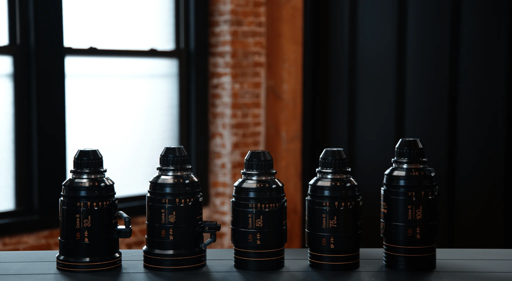 Lineup of Arri Master Prime lenses
