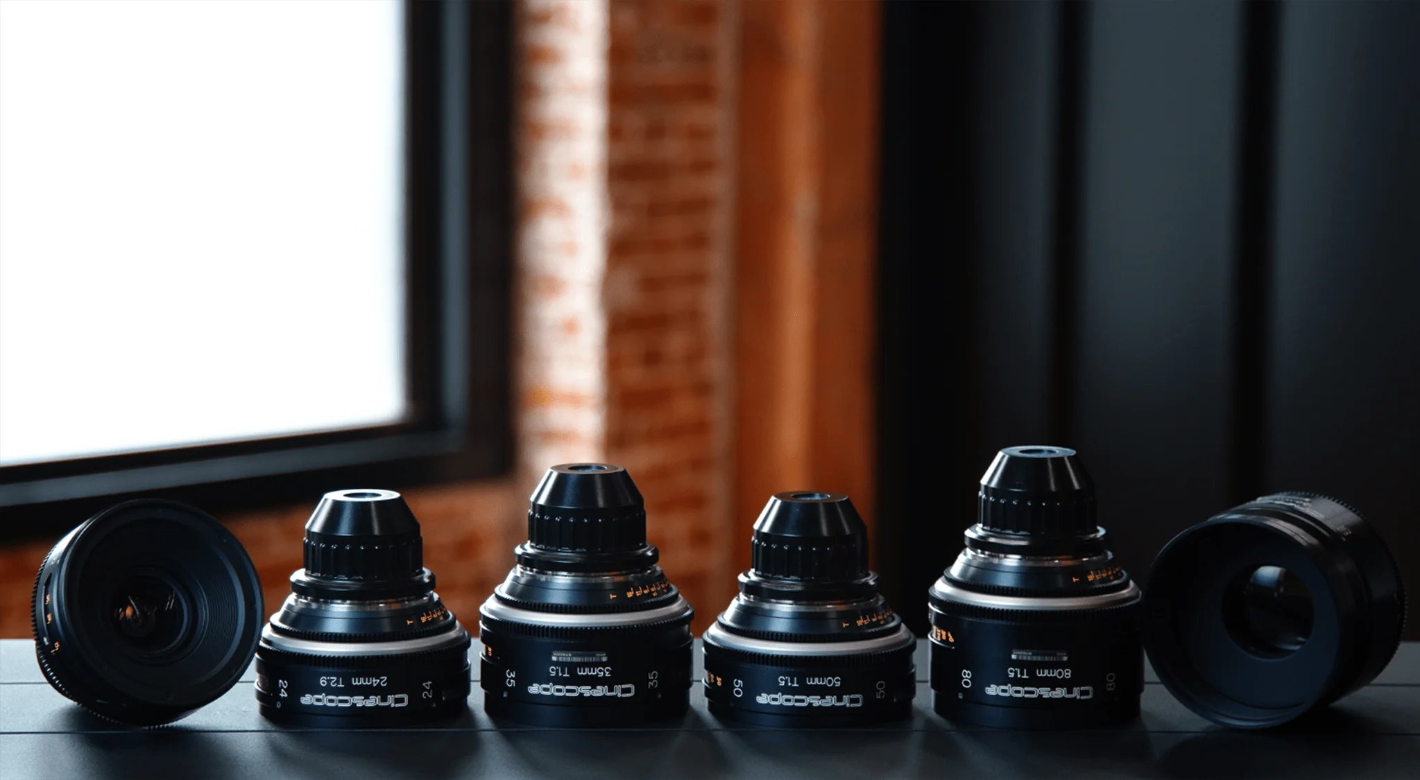 Lineup of Arri Master Prime lenses