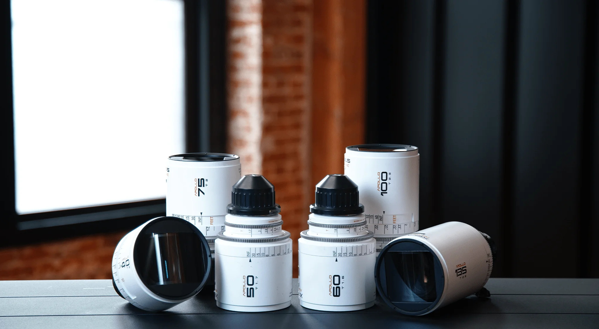 Lineup of Arri Master Prime lenses