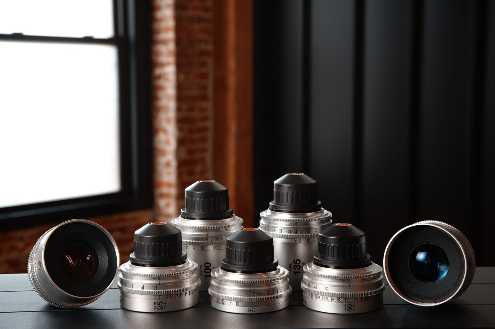 Lineup of Arri Master Prime lenses